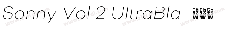Sonny Vol 2 UltraBla字体转换 Sonny Vol 2 UltraBla字体转换